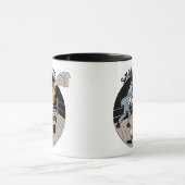 禁煙。 お尻を蹴ること! マグカップ (中央)