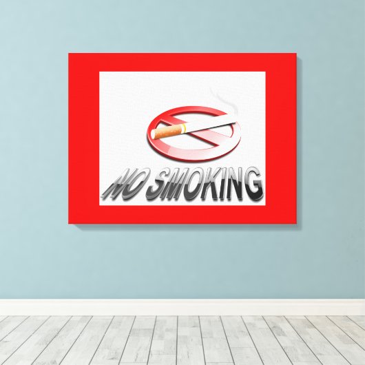 禁煙 キャンバスプリント (インサイチュ (ウッドフロア))
