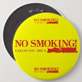 禁煙! 蒸気機関でなければ 缶バッジ (正面&裏面)