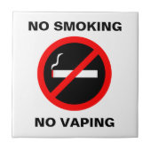 禁煙VAPINGの印無し タイル (正面)