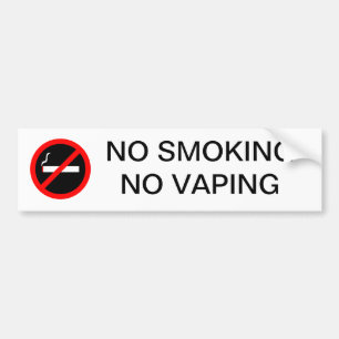 禁煙VAPINGの印無し バンパーステッカー