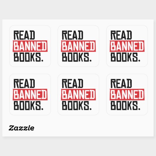 禁読止本 スクエアシール (シート)