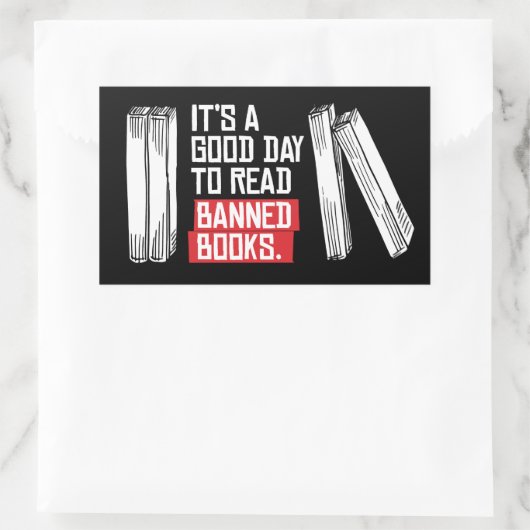 禁読止本 長方形シール (バッグ)