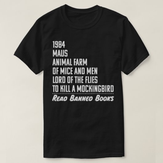 禁読止本 Tシャツ (デザイン正面)