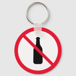禁酒の看板 |メタルサークルのキーチェーン キーホルダー