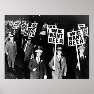 禁酒法 ビール 抗議 1950年代 復古主義 写真 ポスター