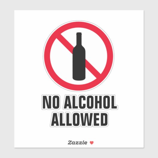 禁酒禁止 シール (シート)