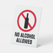 禁酒禁止 台座サイン (正面)