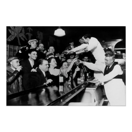 禁酒終了の際の飽くなき酒類の需要 ポスター (正面)