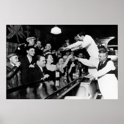 禁酒終了の際の飽くなき酒類の需要 ポスター (正面)