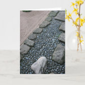 禅および抽象芸術の庭の挨拶状 カード (黄色い花)