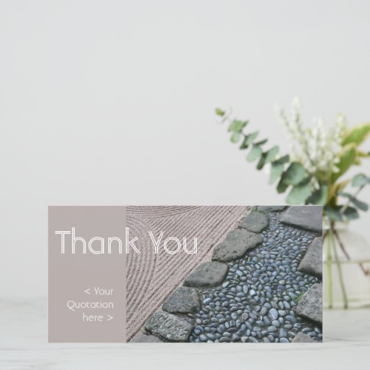 禅および抽象芸術は写真カード感謝していしています サンキューカード (スタンド正面)