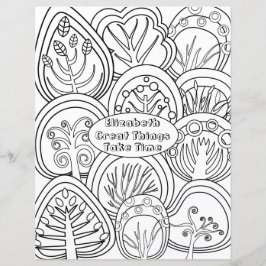 禅お洒落ドードルツリーズ引用文名カラーリング