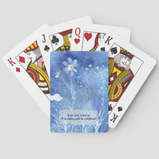 禅お洒落引用文水色フローラ トランプ