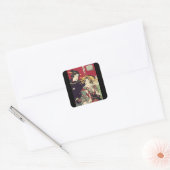 禅さくらんぼ着物日本芸者 スクエアシール (封筒)