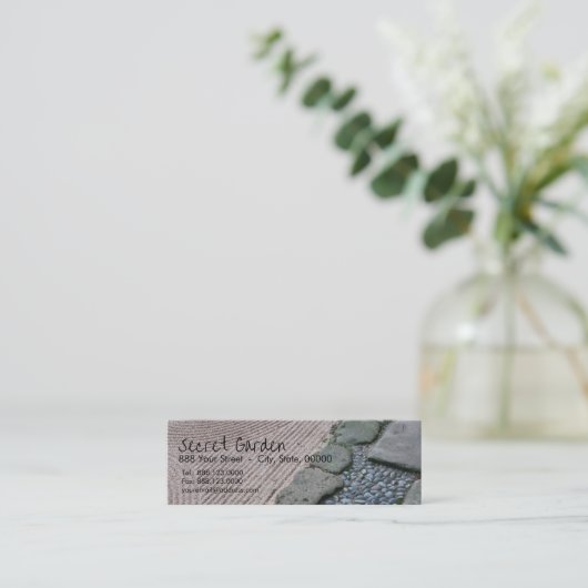 禅と抽象芸術ガーデン2名様の名刺 スキニー名刺 (スタンド正面)