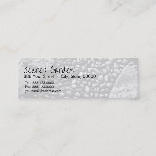 禅と抽象芸術ガーデン3名刺 スキニー名刺 (正面)