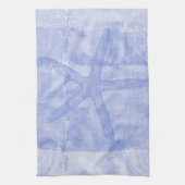 禅によってインスパイアビーチのテーマのヒトデ キッチンタオル (縦)