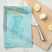 禅によってインスパイアビーチのテーマのヒトデ キッチンタオル (四つ折り)