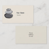 禅によって積み重ねられる石造りのスケッチ 名刺 (正面/裏面)