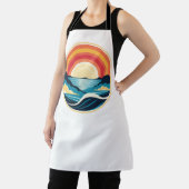 禅のアールデコの夕日が水上 エプロン (インサイチュ)