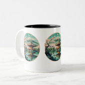 禅のエレガンス日本の:-インスパイアセラミックマグカップ ツートーンマグカップ (正面左)