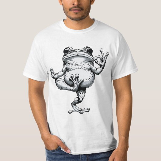 禅のカエル傑作 Tシャツ (正面)