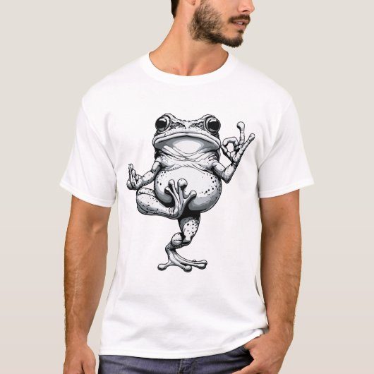 禅のカエル傑作 Tシャツ (正面)