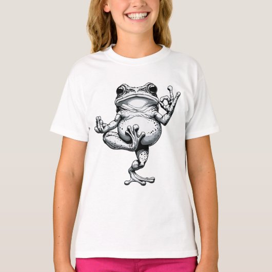 禅のカエル傑作 Tシャツ (正面)