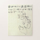 禅のクラシック- Gibon Sengai - Goose & Heron ジグソーパズル (縦)