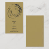 禅のスタイル-ブラシの絵画ビジネスの円 名刺 (正面/裏面)