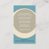 禅のタケマッサージのセラピーの名刺-青 名刺 (裏面)