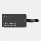 禅のデイジーのパーソナライズな荷物のラベル ラゲッジタグ (裏面横)