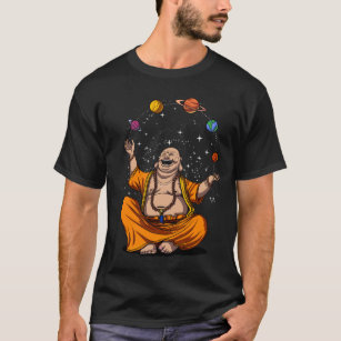 禅のヨガの仏のごまかす宇宙の惑星の黙想 Tシャツ