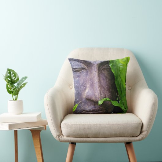 禅の仏の平静の庭の緑の葉 クッション (椅子)