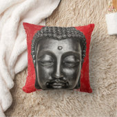 禅の仏の赤く中国のな枕 クッション (ブランケット)