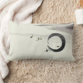 禅の円のEnsoのコイのブラシの絵画の芸術 ランバークッション (ブランケット)