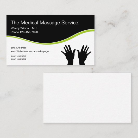 禅の医学マッサージ 名刺 (正面/裏面)