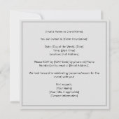 禅の名言：智慧と瞑想 招待状 (裏面)