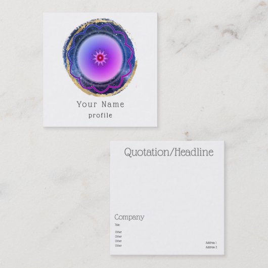 禅の夢 – マ絵を描ダラ スクエア名刺 (正面/裏面)