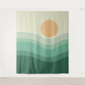 禅の太陽と波 タペストリー (正面)