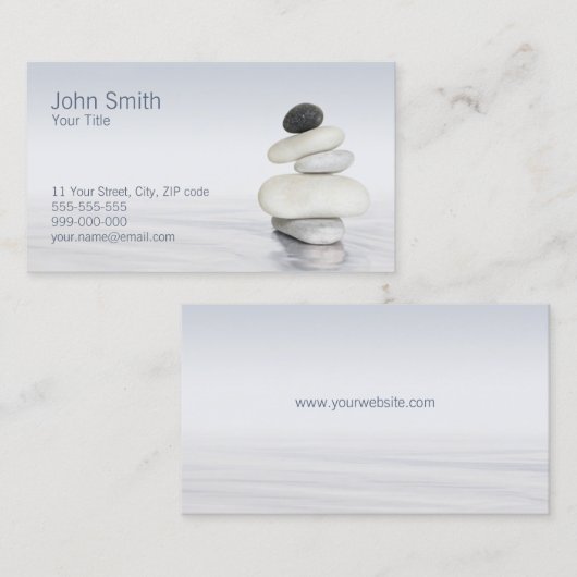 禅の小石の風水の名刺 名刺 (正面/裏面)
