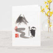 禅の巡礼者の空白のなカード カード (黄色い花)