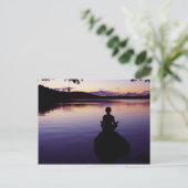 禅の平和ヨガ静かな瞑想自然 ポストカード (スタンド正面)