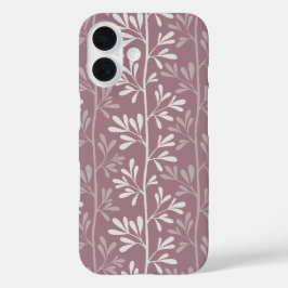禅の庭の茎 ミニマルな植物 ローズマーブ iPhone 16ケース