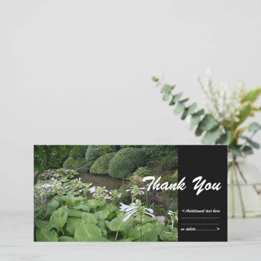 禅の庭2のHostAは写真カード感謝していしています サンキューカード (スタンド正面)