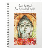 禅の引用文の仏の水彩画の芸術の螺線形ノート ノートブック (正面)