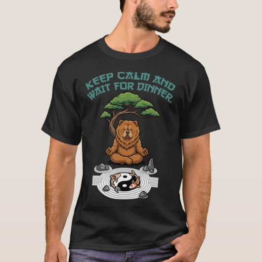 禅の待機チャウチャウ Tシャツ (正面)