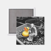 「禅の技」ゴムのアヒル磁石 マグネット (正面/裏面)