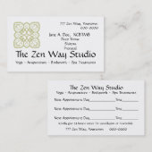 禅の方法Bodyworkカード 予約カード (正面/裏面)